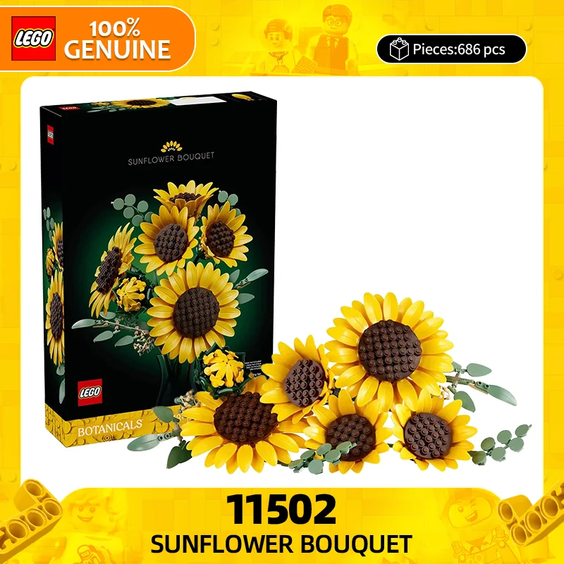 

Lego Building Blocks Flower Plants Series 11502 Sunflower Bouquet Male and Female Children's Puzzle Puzzle Building Toy Ornament