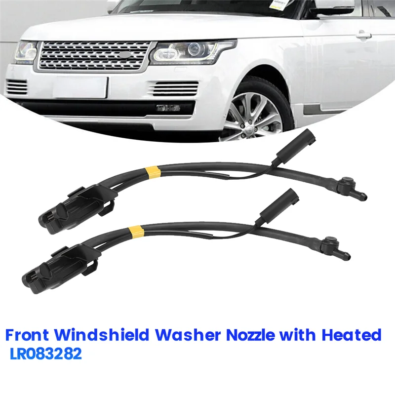 2Pcs Front Windshield Washer Nozzle Sprayer Jet Parts LR083282 For Land Rover Range Rover IV L405 / Discovery 5 L462 W/ Heated-A