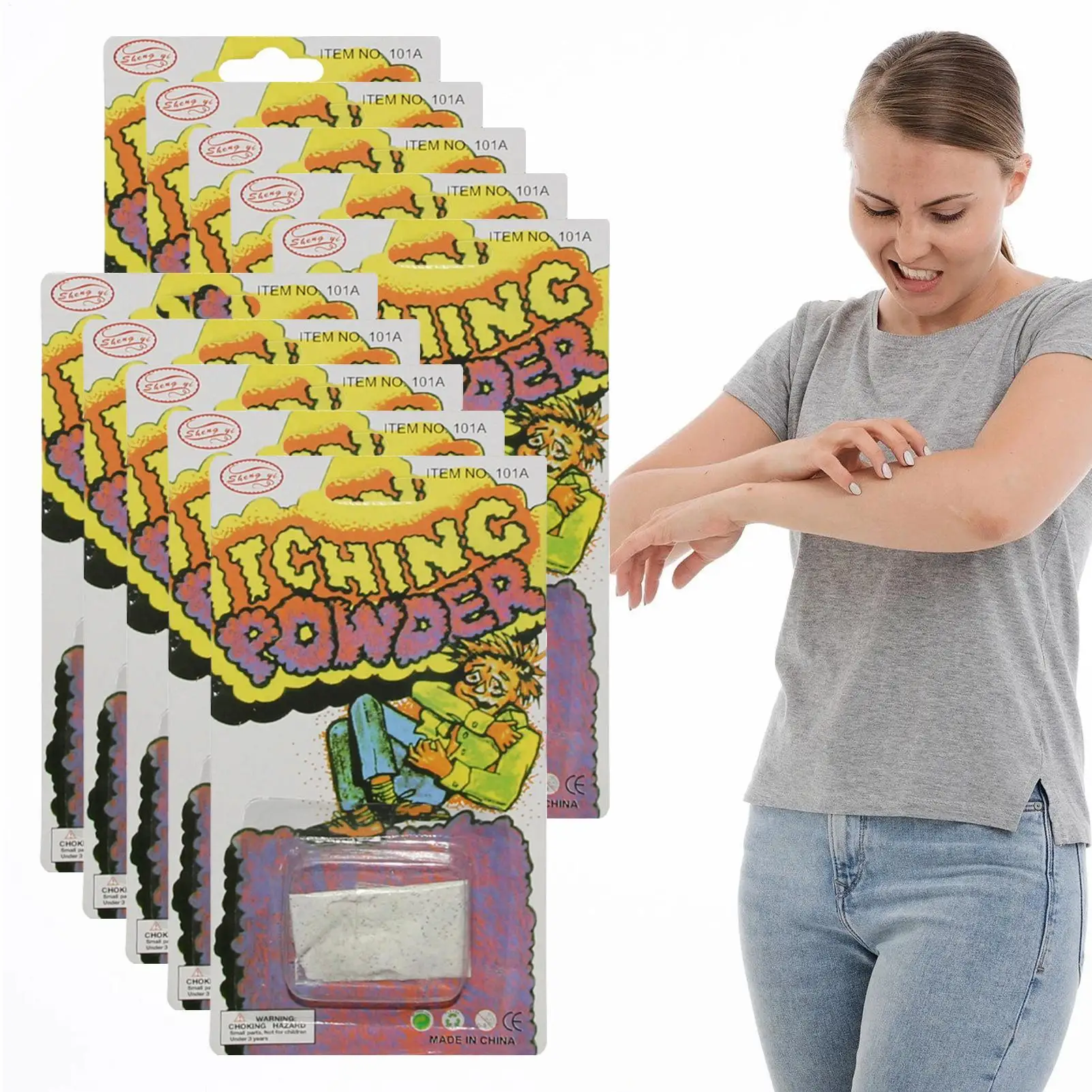 10pcs Halloween Trick Prop Creative Prank Toy Itching Powder Prank Prop Itching Powder Prank Stuff and Joke Toys
