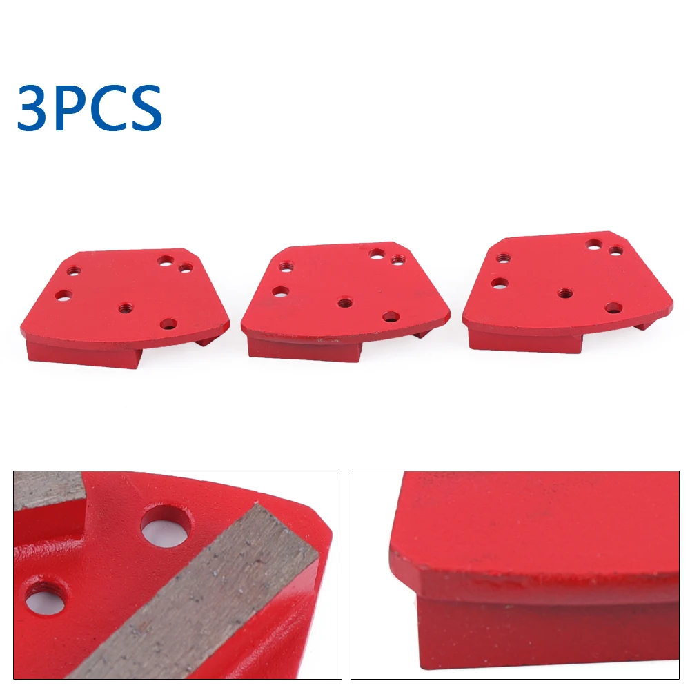 3 Pcs Red Medium Bond Concrete Diamond Grind Tool 16/20 Particle Size Grinding/Polishing Wheel