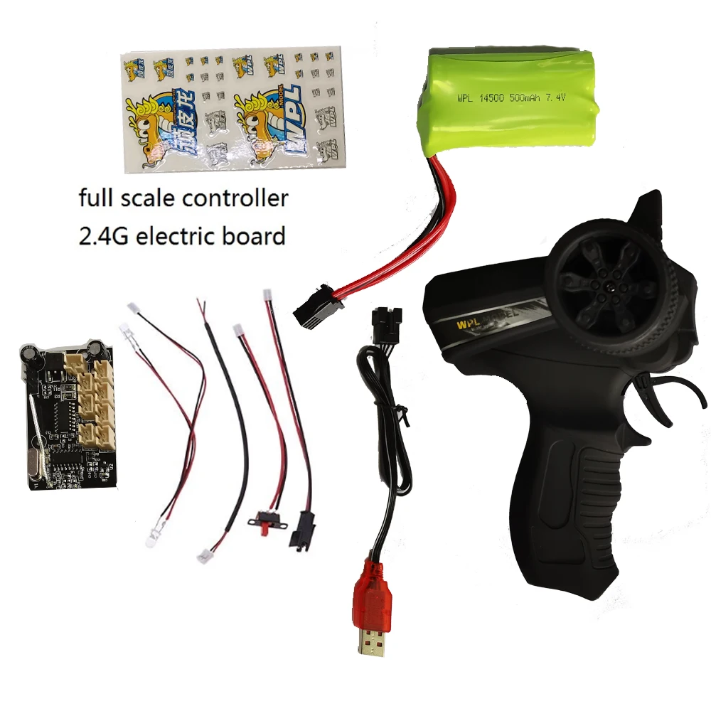 WPL B14K B24K B16K B36K C14 C24K Original Full Scale Remote Controlller KIT Version Universal 2.4G Receiver Lipo Battery Charger