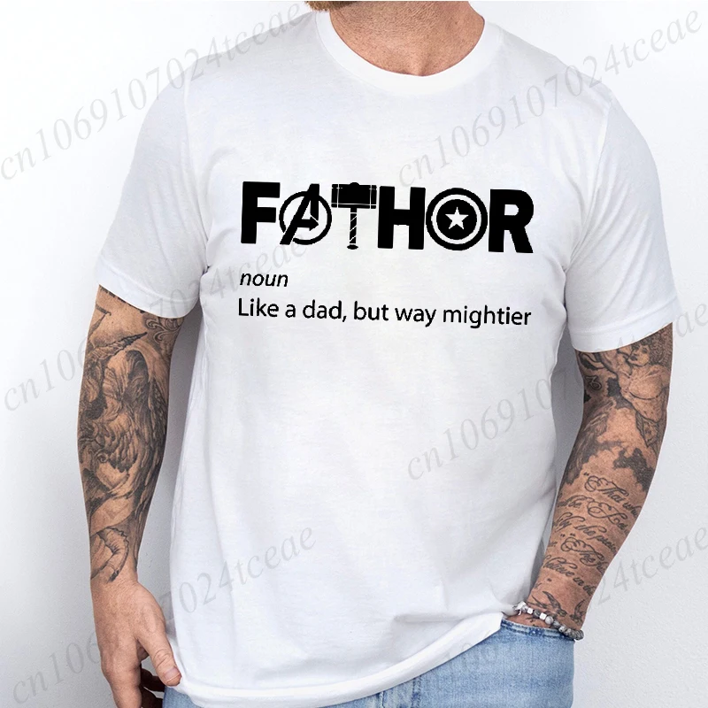 Father Noun T-Shirt Funny Definition Graphic Tee Clothing Men Short Sleeve Slogan Print Casual Streetwear Dad Daily Gift Tops