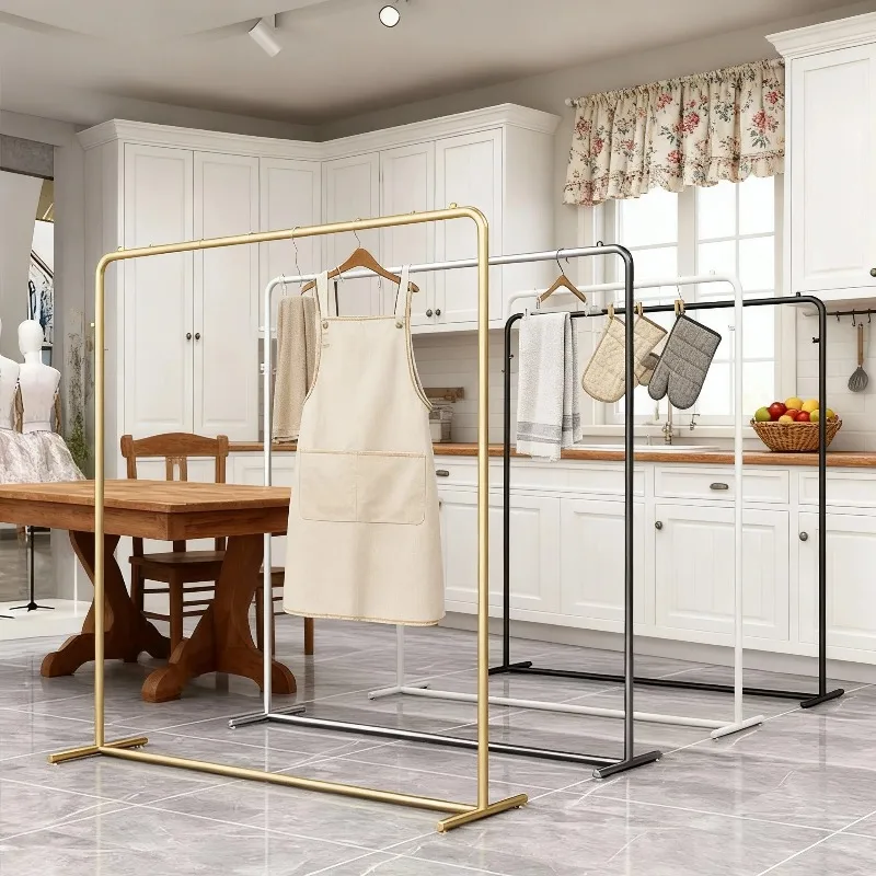Modern Nordic Clothes Rack Iron Art Space-Saving Clothing Display Rack with 100-150CM Length for Apartment Studio Retail Store