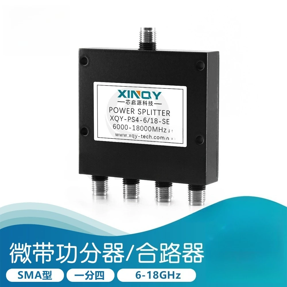 XINQY 6-18GHz Microstrip Power Divider SMA One Minute Four 18000M RF Signal Branch Combiner