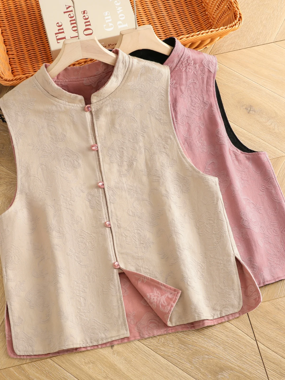 

Двусторонний свободный жилет с цветочной вышивкой для женщин: модный, универсальный, удобный, больших размеров, для ношения под одеждой