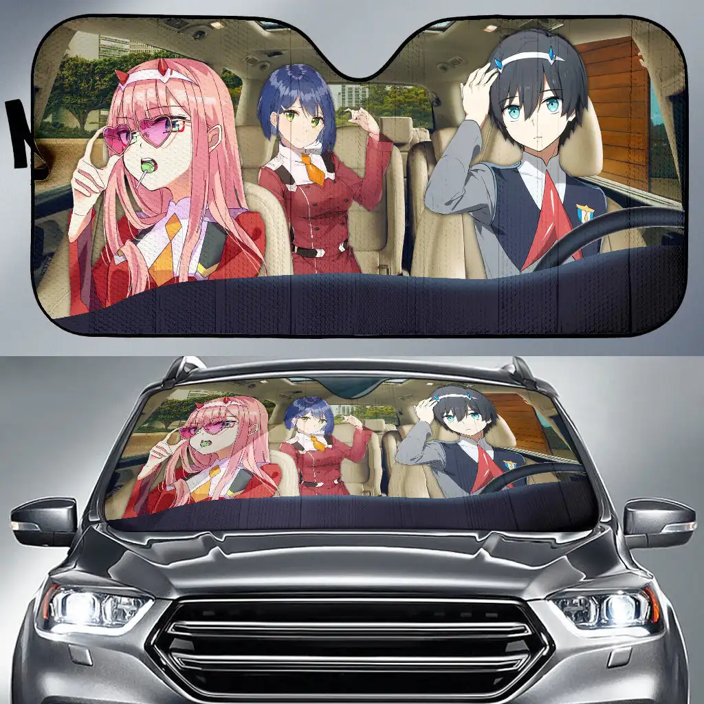 

Автомобильные солнцезащитные очки Darling In The Franxx Hiro Zero Two Ichigo, термостойкие, устойчивые к ультрафиолетовому излучению автомобильные солнцезащитные очки
