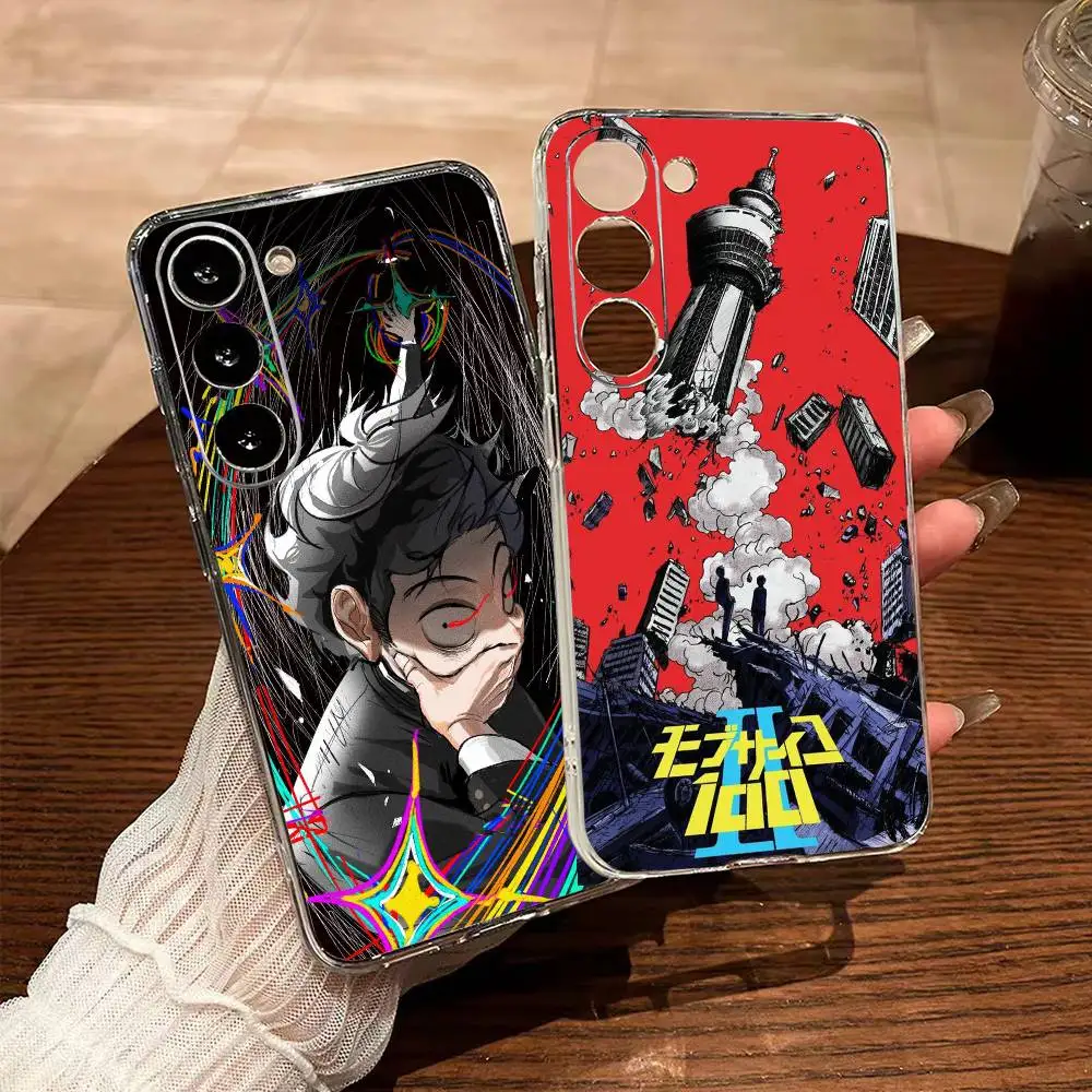 Anime M-Mob P-Psycho100  Transparent Phone Case for Samsung A10 12 20 21S 30 31 40 50 51 52 70 71 Cover