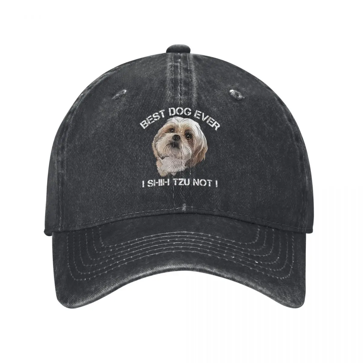 Shih Tzu, amantes de los perros, gorra demin de diseño juguetón, sombrero de verano de diseño transpirable, gorra de béisbol para mujer