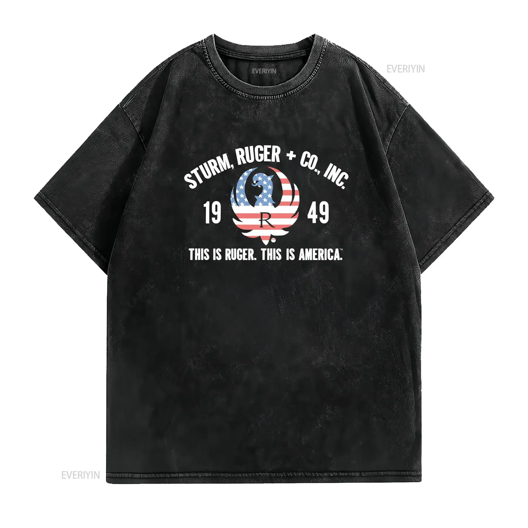 Ruger Gun Pistol This Is America Firearms Licensed T Shirt vintage Washed homme fashion Slightly Stylish Stretched Breathable