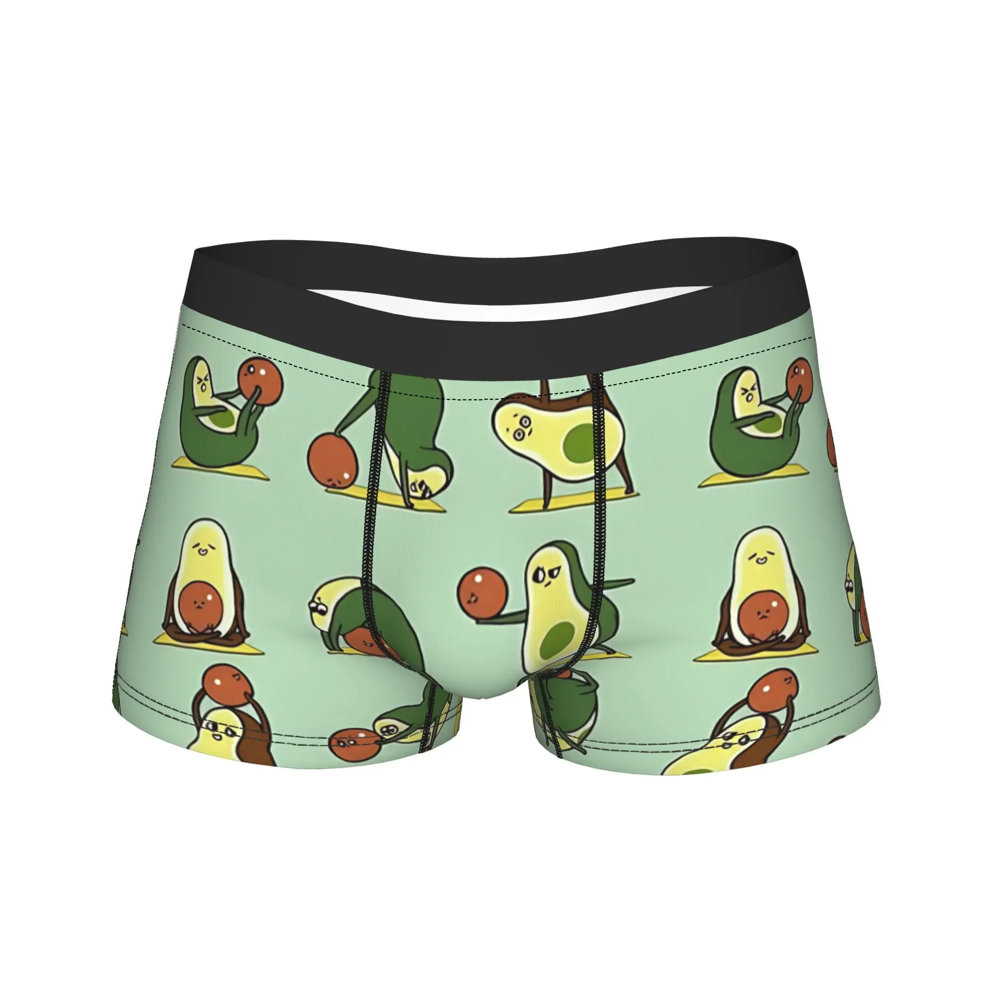 

Avocado Yoga With The Seed Underwear Man Shorts Briefs Comfortable Trunk Hot Sale Custom DIY Oversize Underpants