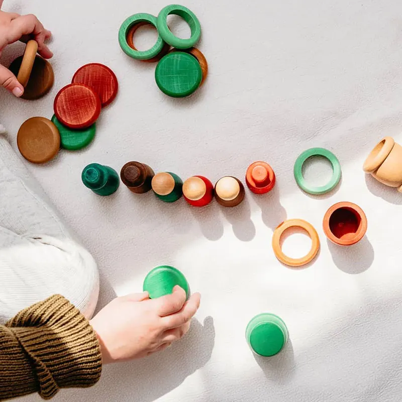 Saison Figur peg Menschen spielen Set vorgeben spielen Farbe Sortierung Spielzeug Frühling Sommer Herbst Winter montessori pädagogisches Spielzeug Geschenk