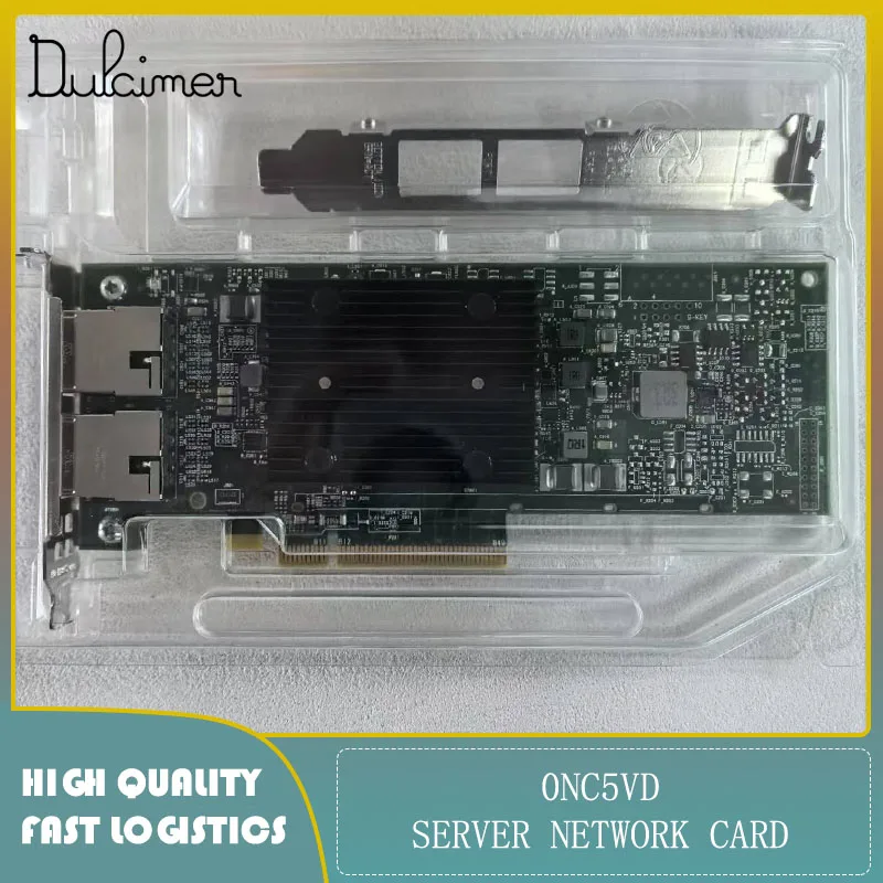 

Server network card Dual Port 0NC5VD 10Gb Base-T, PCIe Adapter Full Height USED