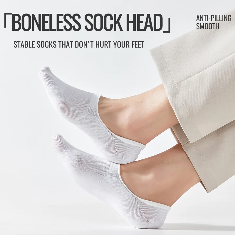 MiiOW القطن جورب قصير الرجال غير مرئية قارب جورب المضادة للانزلاق الكاحل جورب الصيف رقيقة مزيل العرق تنفس شبشب عمل جورب