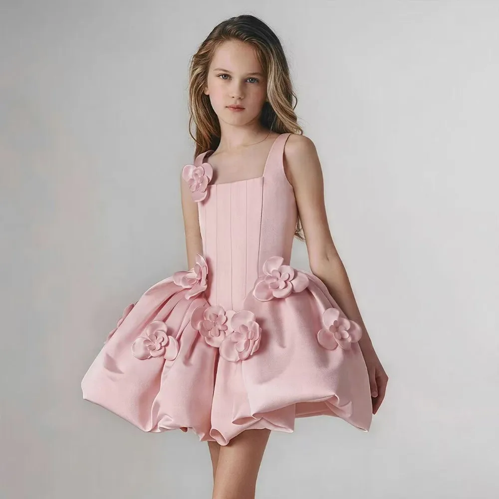 European Fashion Formal Princess Gown Seasons Kids Dress Suitable For Hosting Piano Recital Birthday Party And Wedding Occasions