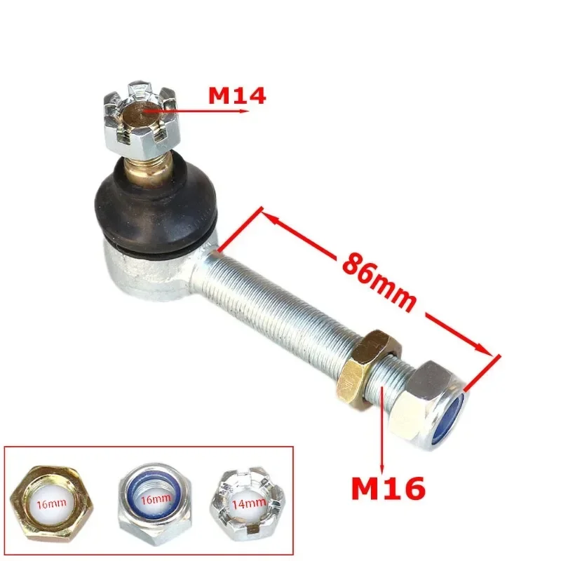 M12/M14 /M16 Tie Rod End Kits Ball Joint Fit For ATV 50cc 110cc 150cc 200cc 250cc 300cc Go Kart Karting Quads Bike Parts