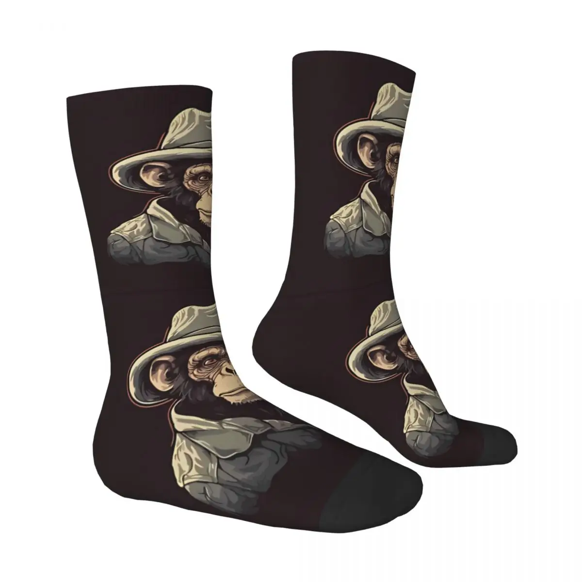 Smoking Gorillas Sock Printed Man Polyester