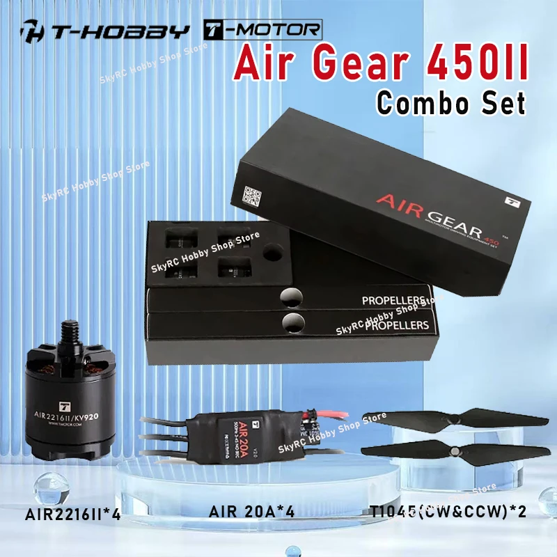 

Комплект T-MOTOR T-HOBBY Air Gear 450II Combo - двигатель AirAIR2216II + пропеллер T1045II