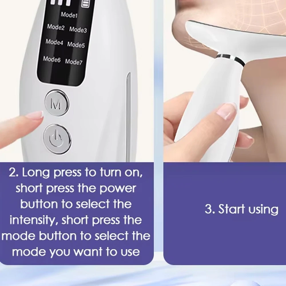 Appareil de Lifting du visage pour le cou, raffermissement de la peau, Anti-rides, masseur Facial à microcourant, dissolvant de Double menton, outil de beauté pour soins de la peau