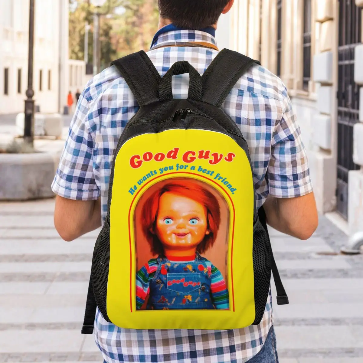 Good Guys Chucky Laptop zaino uomo donna Basic Bookbag per studenti universitari scolastici borse per bambole da gioco per bambini