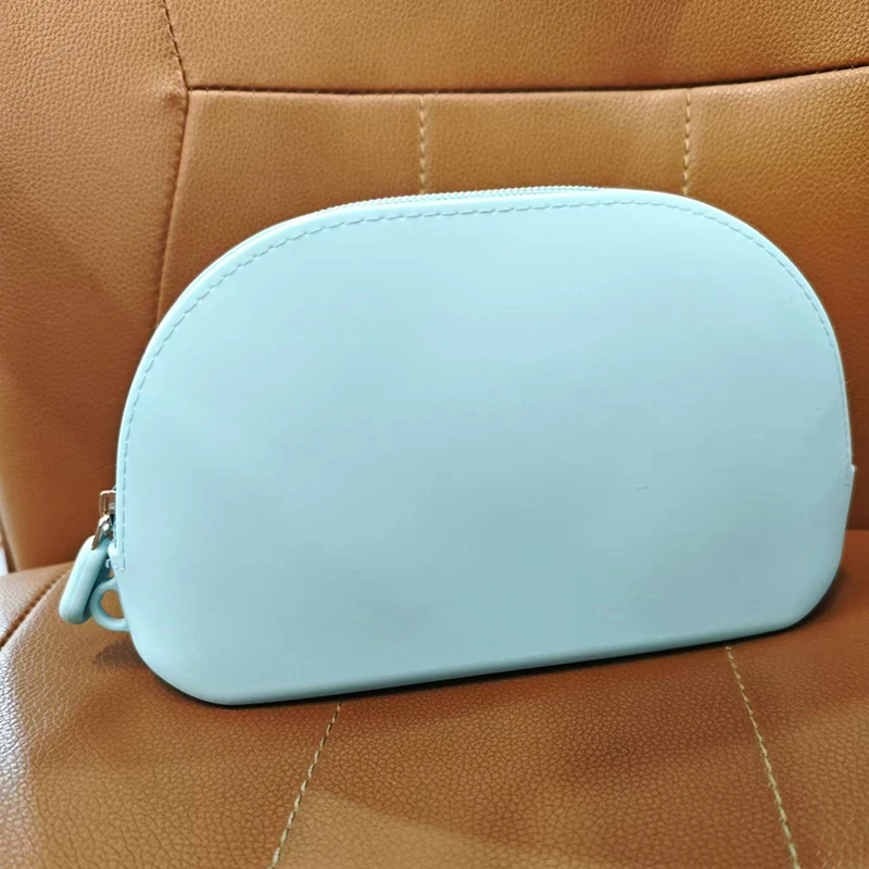 5pcs Cosmetic Bags Silicone Plain Large Capacity Waterproof Protable Clutch Bag Mix Color