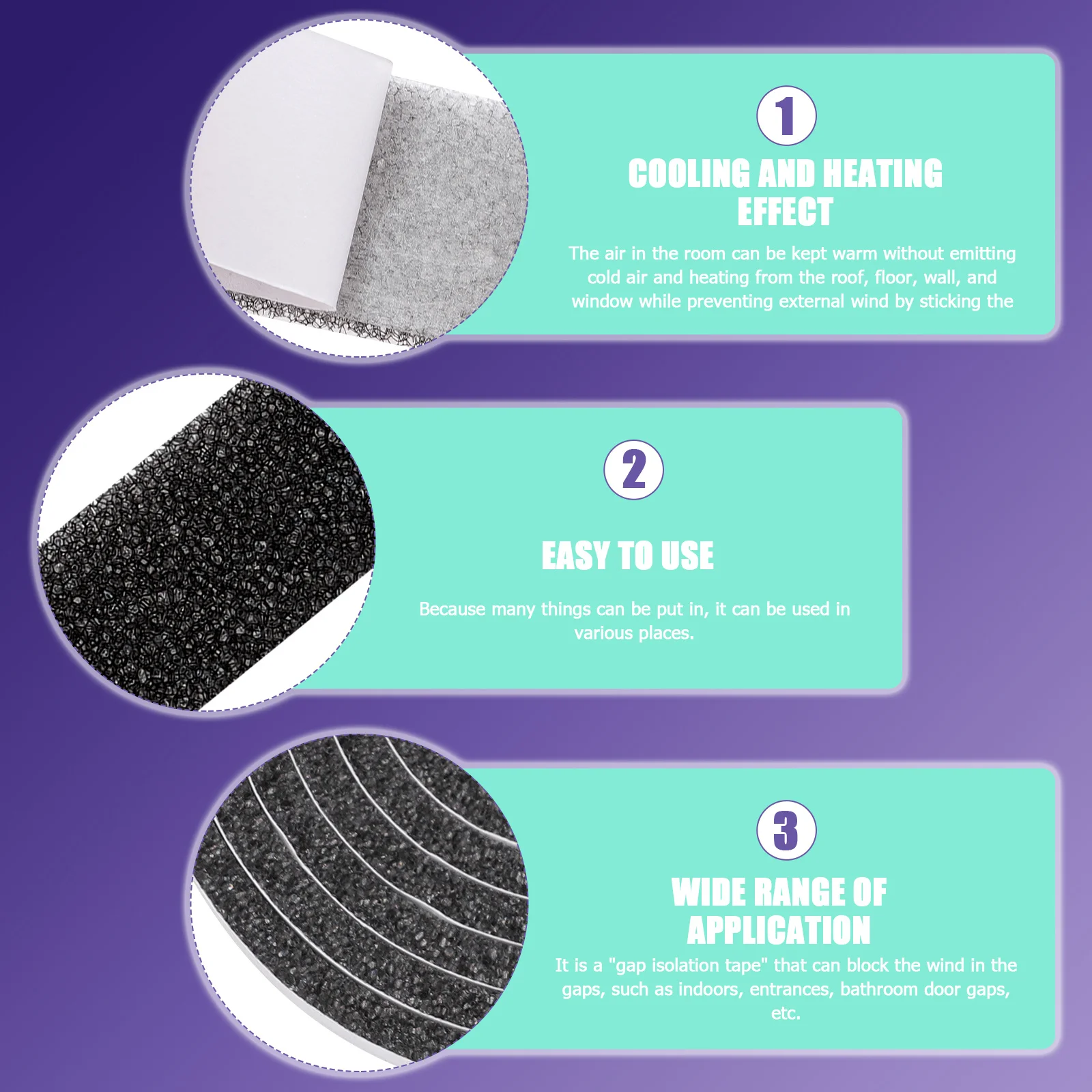 

4pcs 4 Rolls Sound Insulation Seal Strip Weatherproof Door Window Gap Tape For Home Car Use Material Sealing Strip