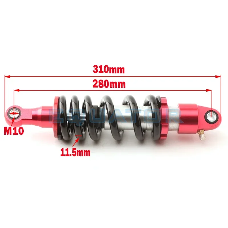 280mm 1000LBS Adjustable Damping Rear Shocks Absorber Suspension for Kayo Apollo Bosuer Xmotos Dirt Pit Bikes Motorycle Parts