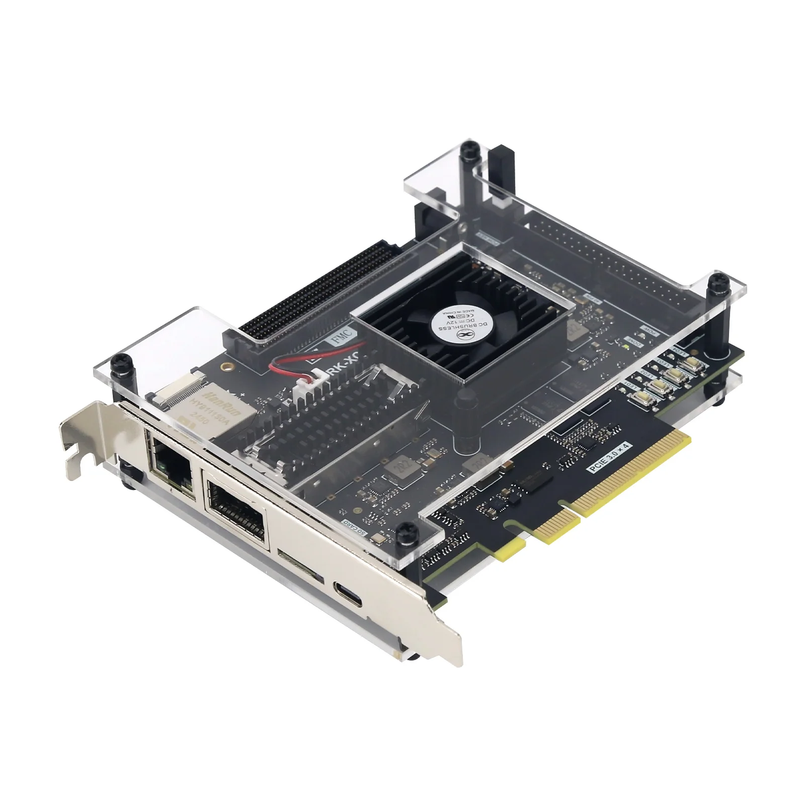 HamGeek KU5P Development Board FPGA Development Board XCKU5P FMC HPC QSFP28 100G Optical Port PCIE3.0