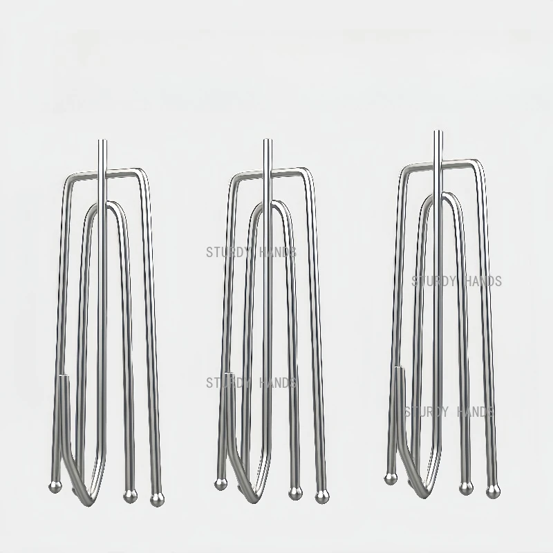 30pcs stainless steel curtain hooks buckle rings four claw hooks curtain fasteners cloth straps hooks hardware accessories