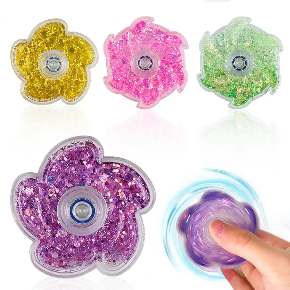 Stress abbau Spinner Zappeln Spinner Spielzeug Glitter Treibsand Blume Spinner Zappeln Spielzeug für Stress abbau Finger für Kinder