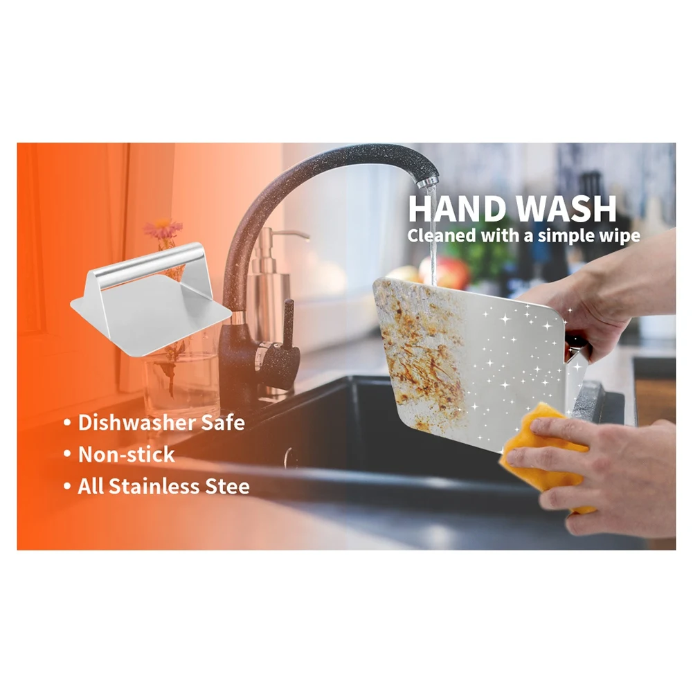 

ABGE-Square Meat Press Hamburger Press For Grilling Meat Patties, Steaks, Hot Dogs