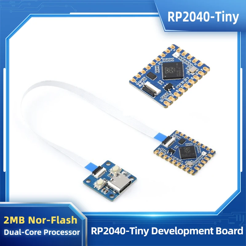 

RP2040-Tiny Development Board Based On Official RP2040 Dual Core Processor Optional USB Type-c Port Adapter Board