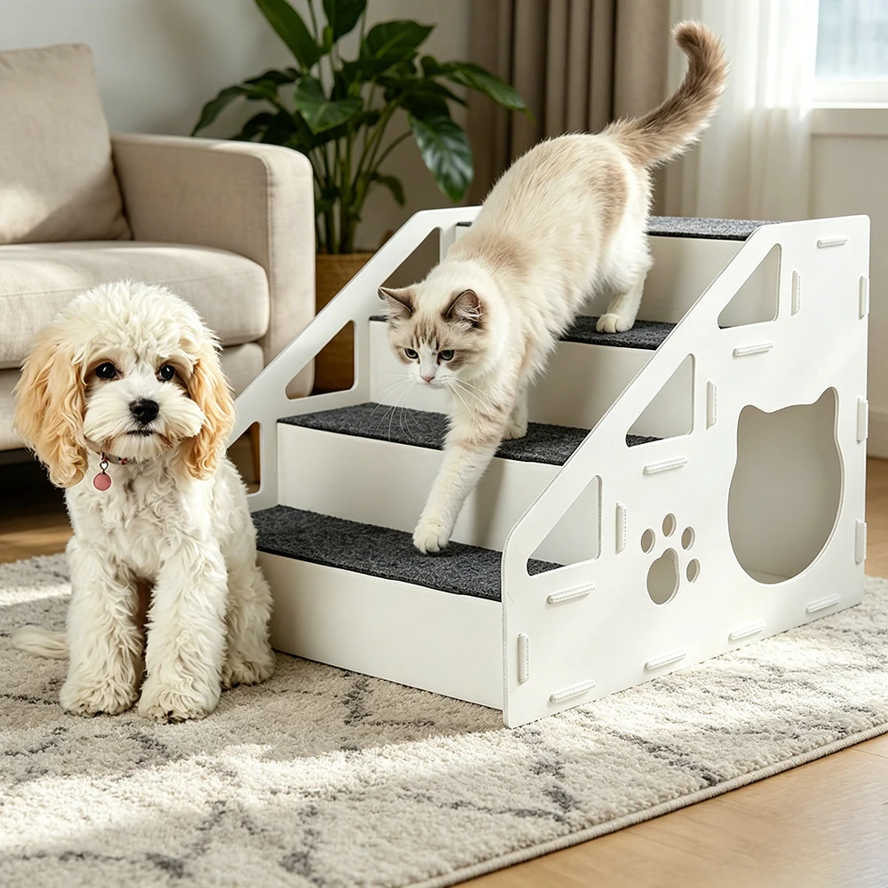 Escalera rampa antideslizante para gatos y perros mayores, pequeños - imagen 3