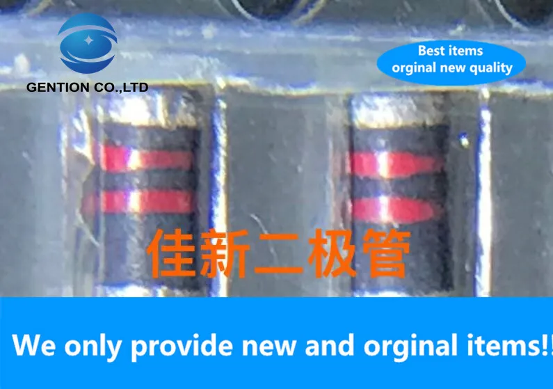 20PCS 100% New original RGL34B 100V glass passivation fast recovery diode DO-213AA silk screen double red ring