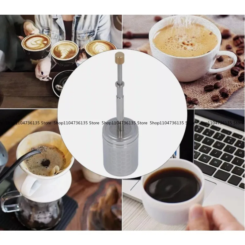 Stainless Steel Press-type Coffee Filter,  Small Hole Tea Separator