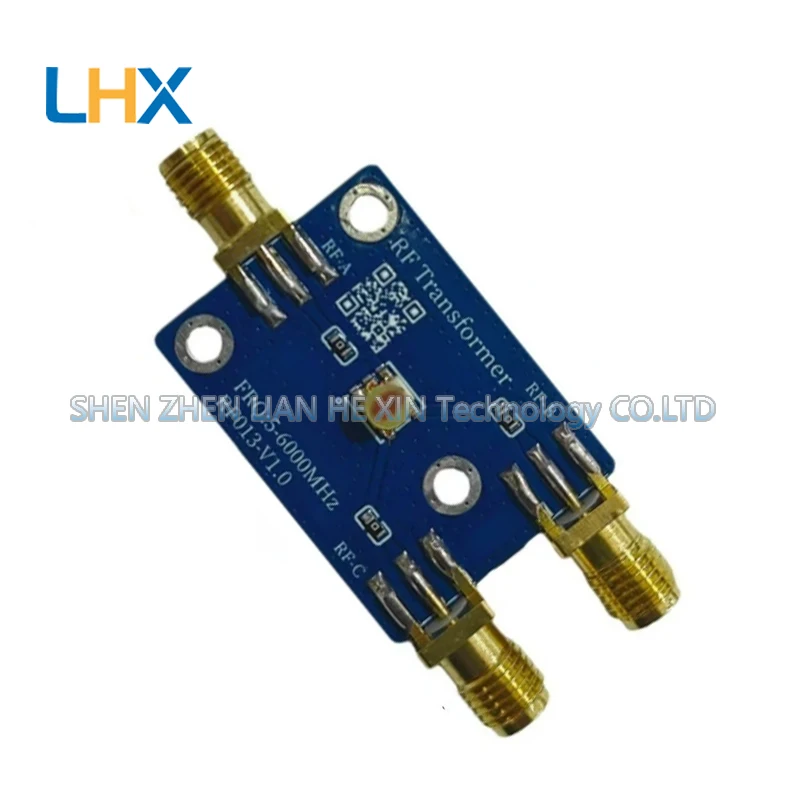 RF013 Broadband 500K-6G RF 1:1 Balun Converter Voltage-Dependent Coupling Single-Ended Differential Sine Wave