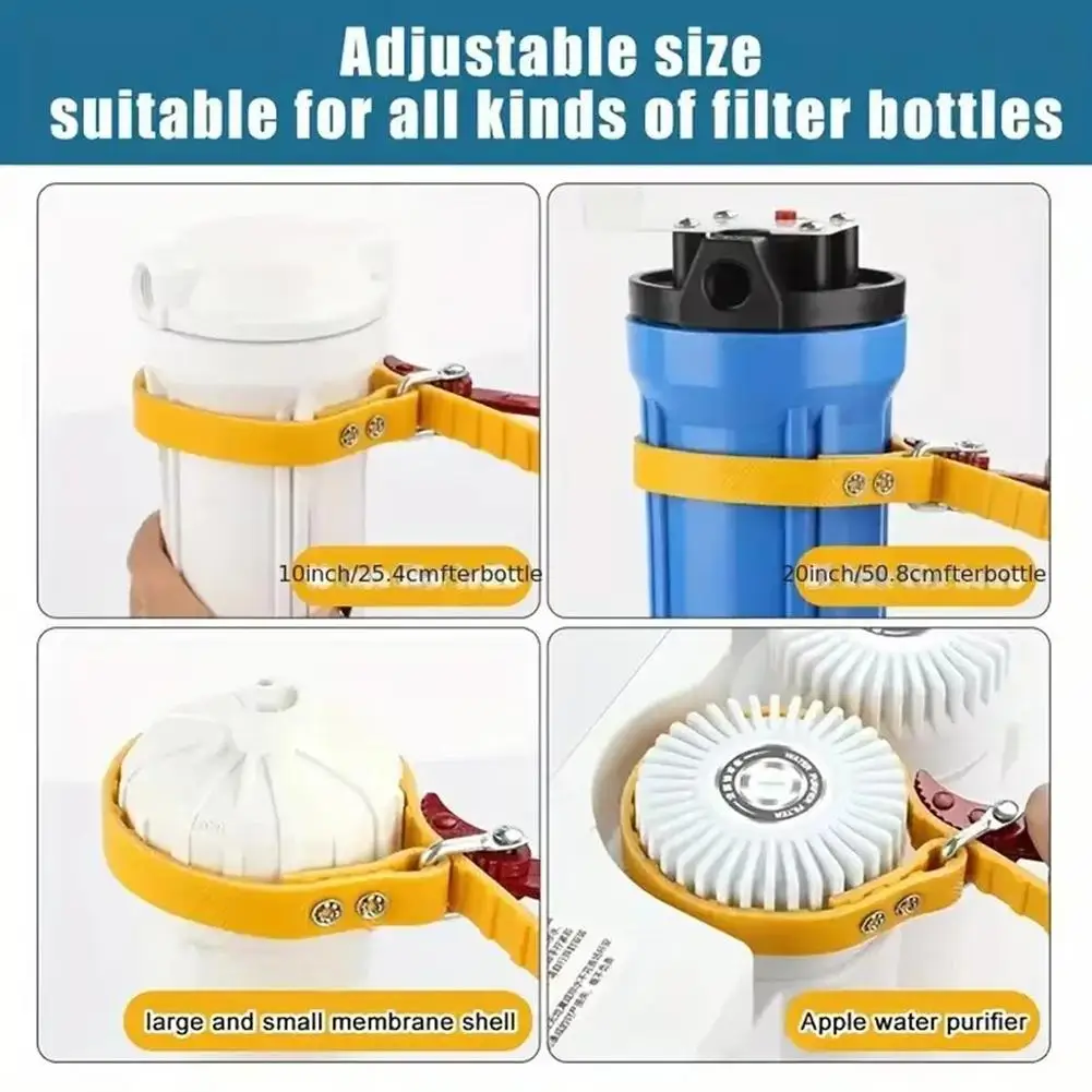 6inch Belt Wrench Oil Filter Puller Strap Spanner Chain Wrench Strap Opener Adjustable Disassembly Tool