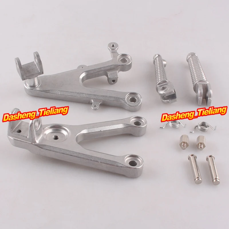 Aluminum Alloy Front Rider Foot Pegs Footrest Brackets for YAMAHA YZF R6 03-05 R6S 06-10Motorcycle Spare Parts Accessory