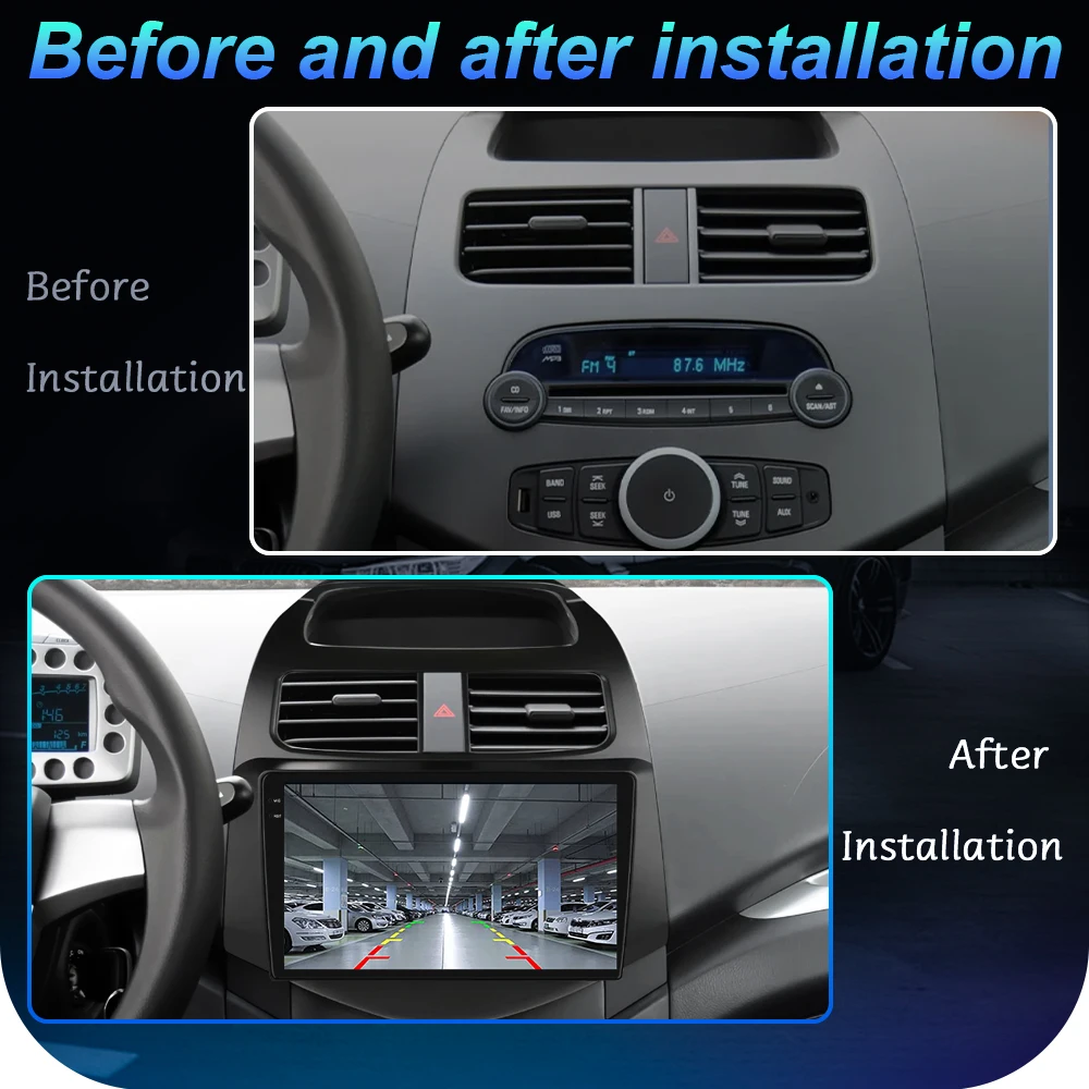 Android Car Radio Carplay For Chevrolet Spark Beat Matiz Creative 2010 - 2014 Head Unit Multimedia Video Player Bluetooth Stereo