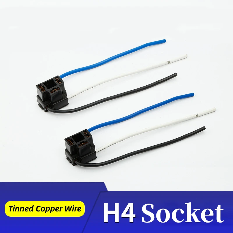 2Pc H4 HB472 472 Headlight Socket Adapter Headlight Conversion Harness Wire Fog Lamp Bulb Socket Plug Car Cable Goods