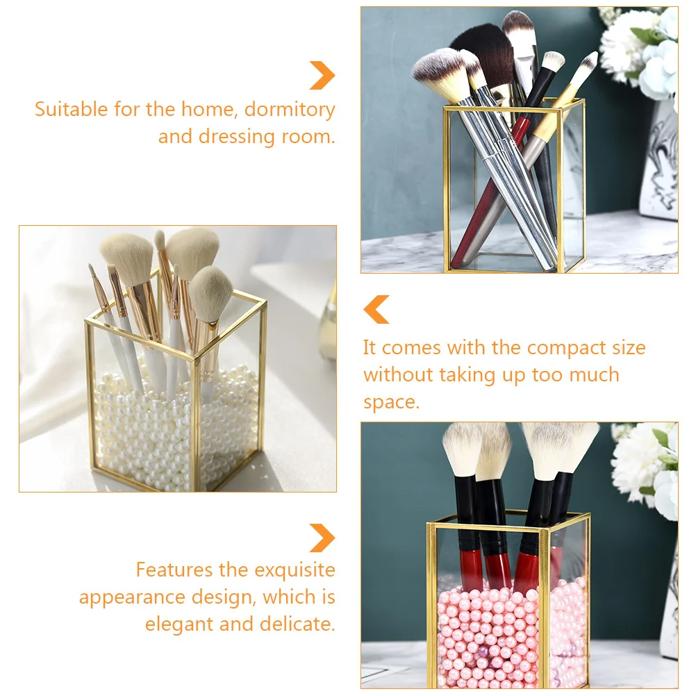 

1Pcs Makeup Brush Storage Bucket Practical Durable Makeup Tool Container Cosmetics Brush Organizer for Home Dressing Room