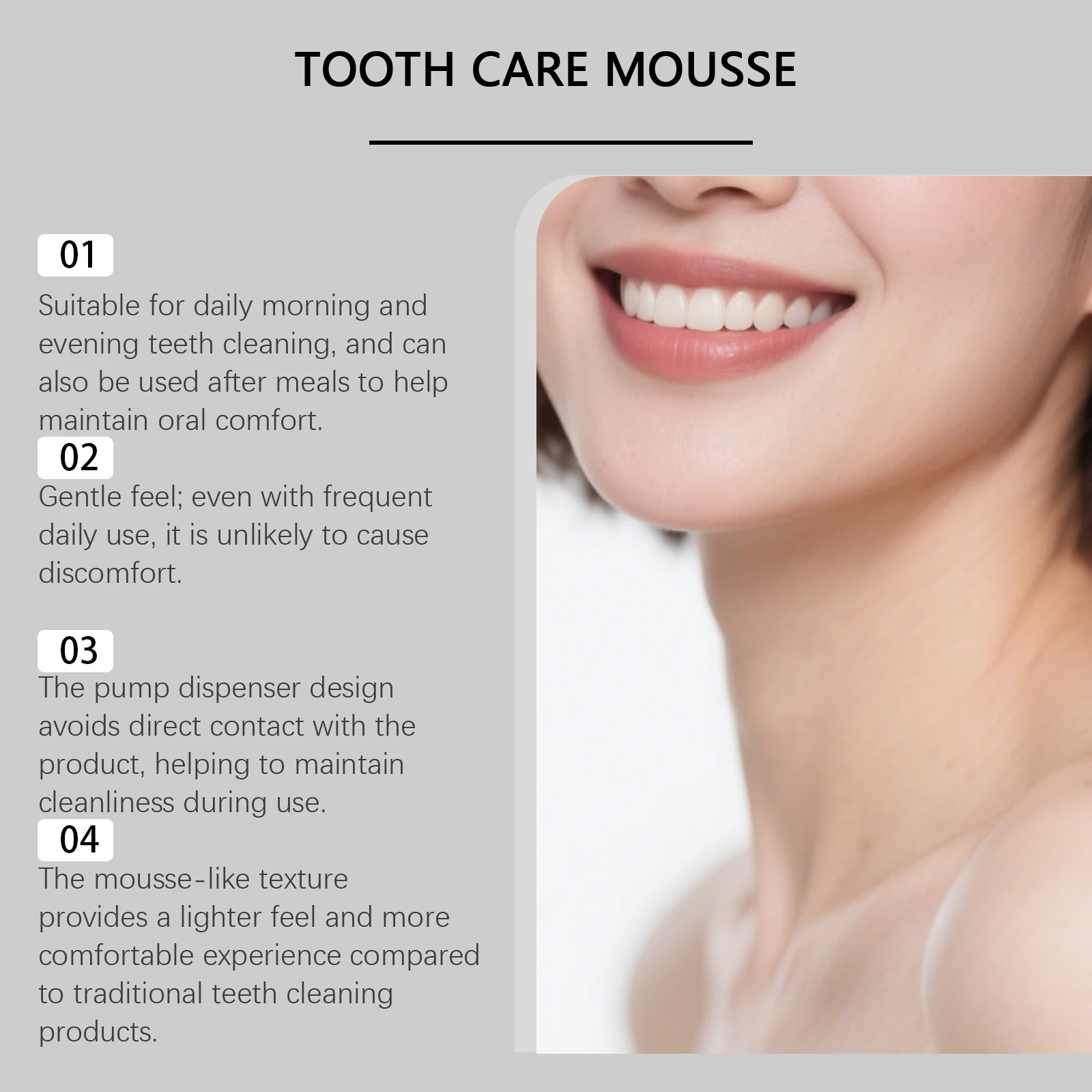 

Hydroxyapatite Teeth Mousse Deeply Cleansing Brightening Remove Yellow Stains Lasting Fresh Breath Oral Menthol Foam Toothpastes