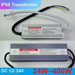 Wodoodporny transformator 220v do 12v DC 24v DC zasilacz LED sterownik 24W 36W 45W 60W 80W 100W 150W 200W 250W 300W 350W 400W