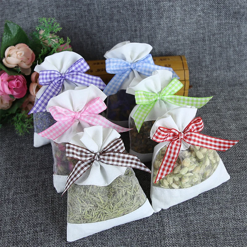 100PCS Lavender Sachet Bag Empty Perfume Bags Dried Flowers Wardrobe Pouch Fragrance Sachet Bags Empty Sachets Bag Lavender