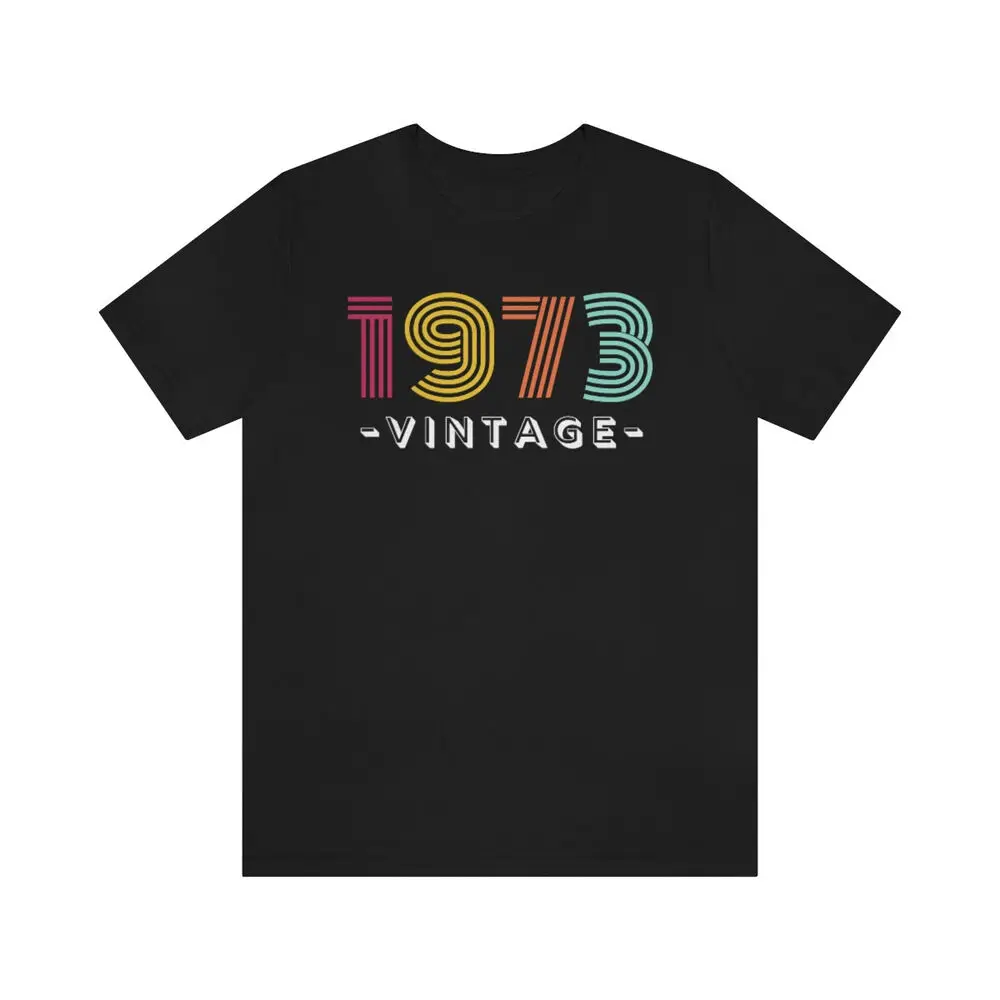 Vintage 1973 T-Shirt - Unisex Jersey Short   Tees Cotton Luxury brand vintage oversized