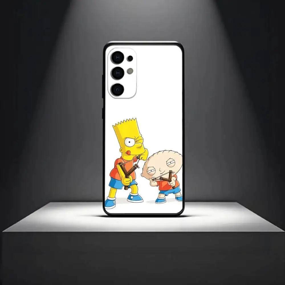 C-Cartoon F-Family Funny Guy  Phone Case For Samsung S 25,24,23,22,30,21,10,9,Ultra,Plus,Lite,FE,4,5 G Soft Black Case