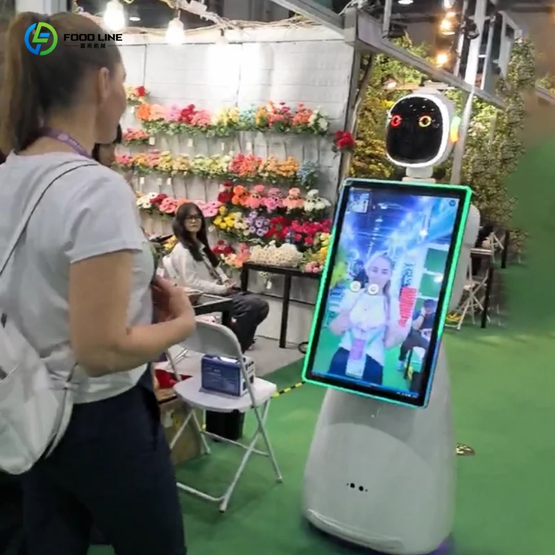 Customized AI 32inch Touchscreen Robot Photo Booth Camera Remote Control Mobility Selfie