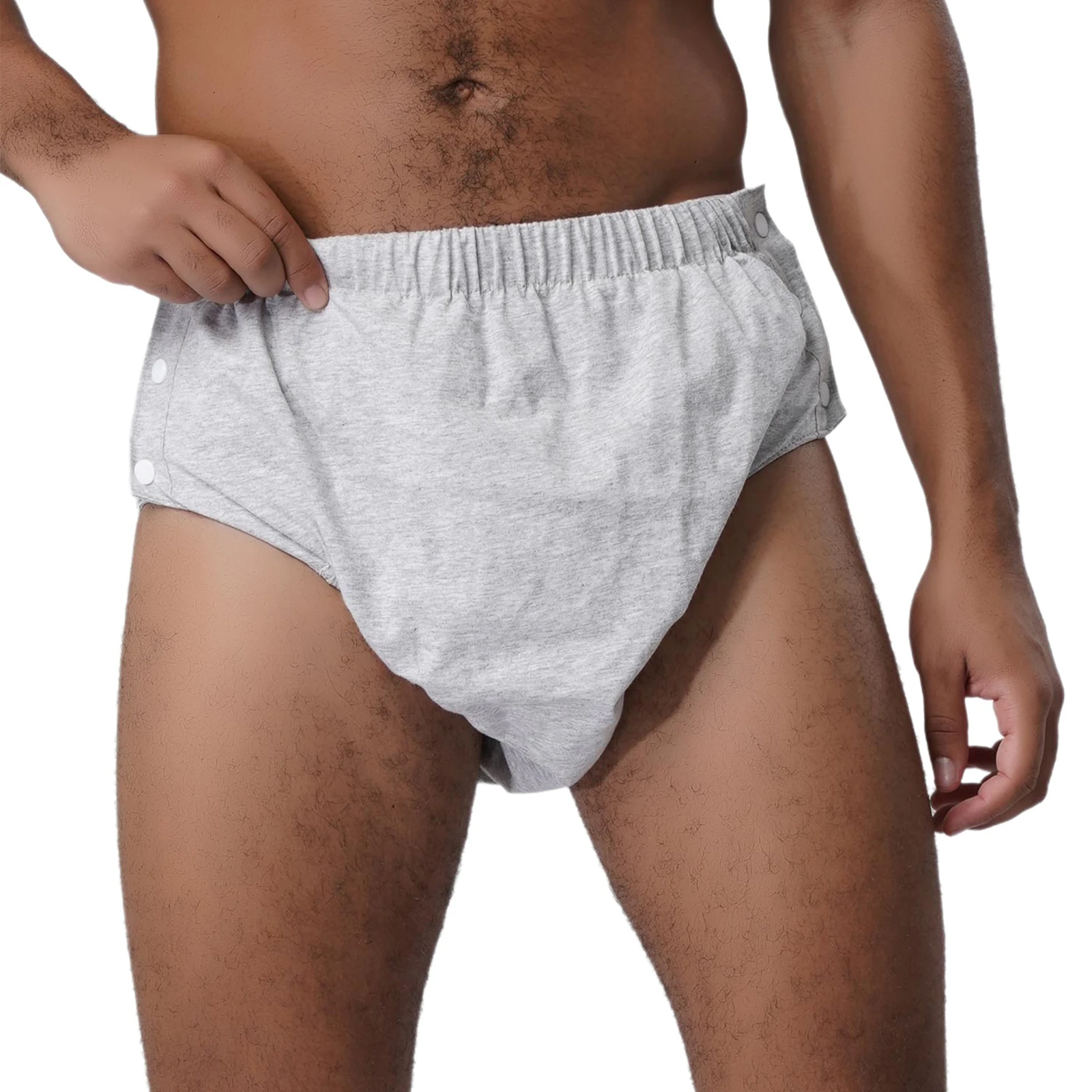 Unisex Adults Tear Away Diaper Cover Adjustable Waist Leak-proof Reusable Adaptive Underwear for Elders Bedridden Patients