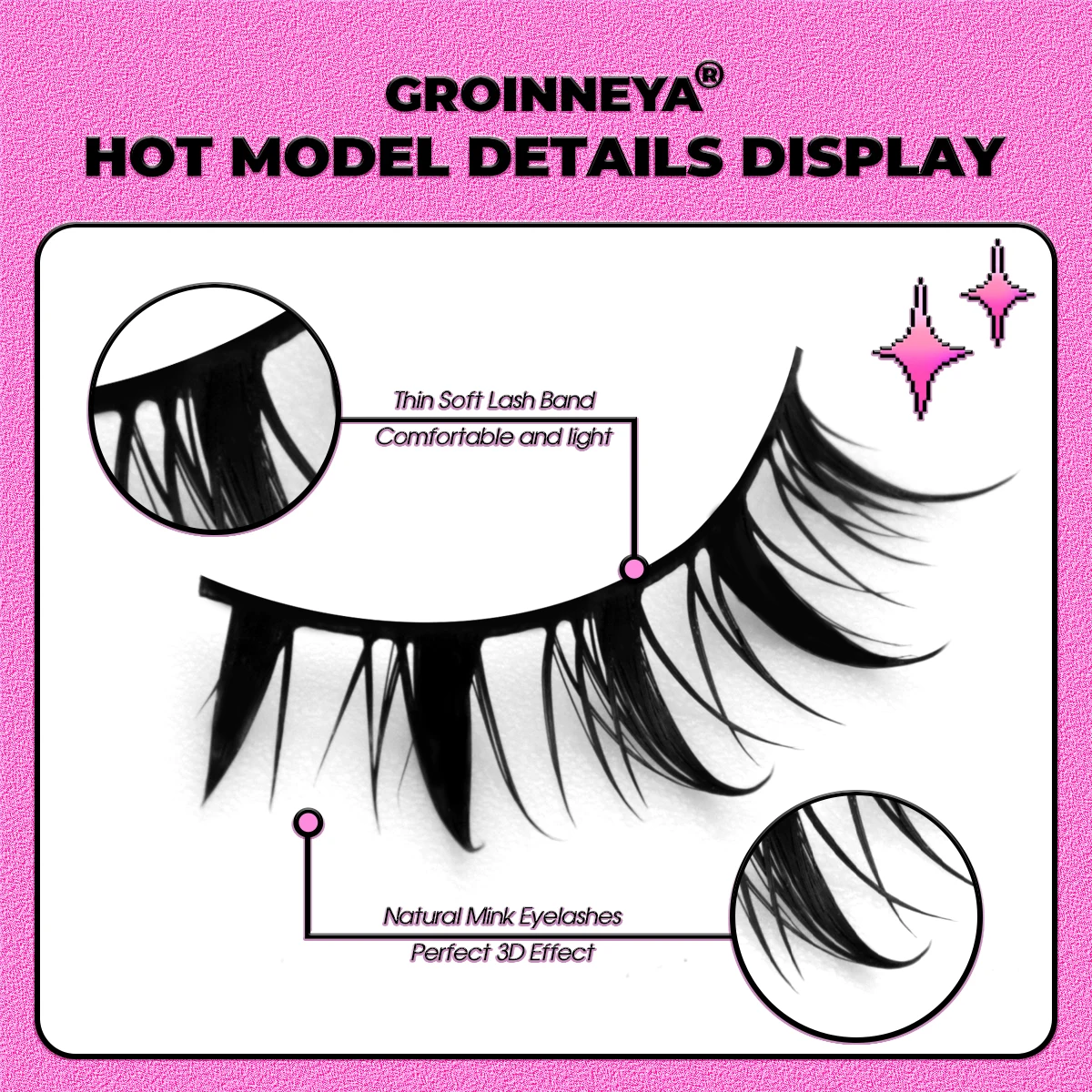 湿度-自然なミンクの髪で作られた3Dつけまつげ,5ペア
