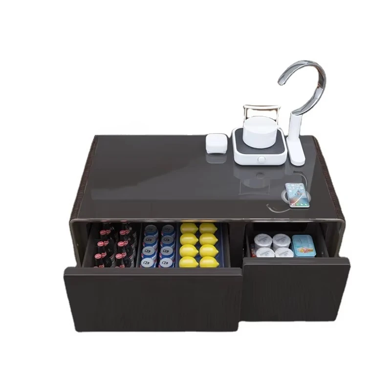 Smart Side Table with Refrigerator and Cooling Drawer Smart Furniture Coffee Table Living Room Bedroom