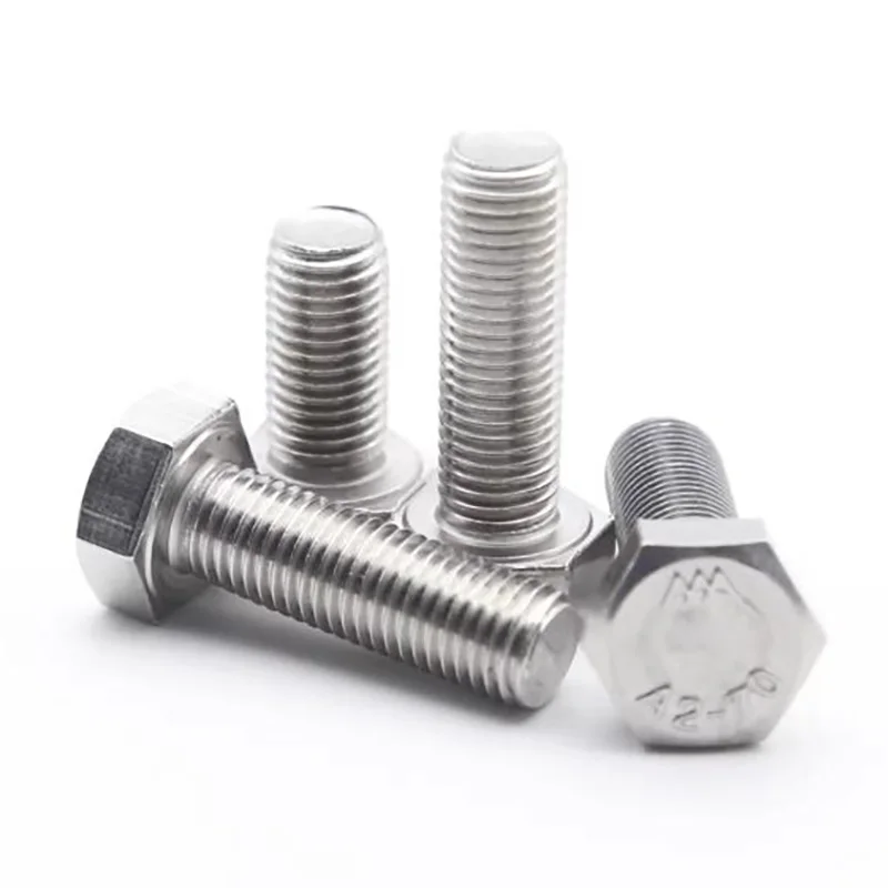 M7 M9 Fine Thread Pitch 1mm 1.25mm 1.5mm 10-100mm 304 Stainless Steel DIN933 External Outside Hex Hexagon Head CAP Screw Bolt